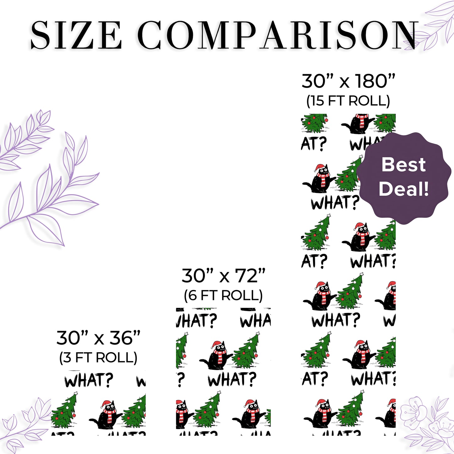 Funny Cat Christmas Gift Wrapping Paper