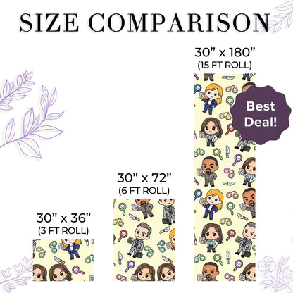 Funny Police TV Show Gift Wrap, Law And Order Christmas