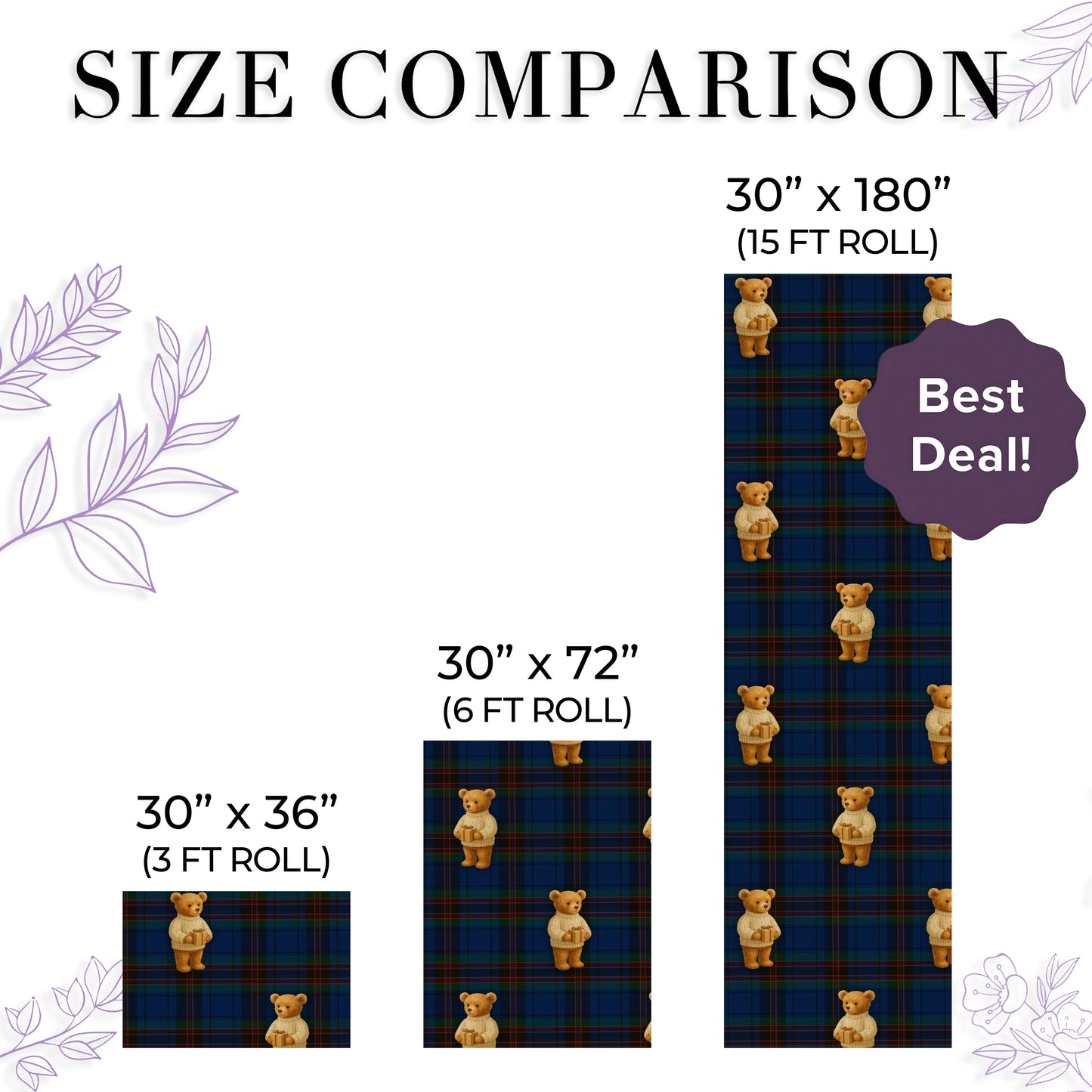 Bear Christmas Gifts Wrapping Paper