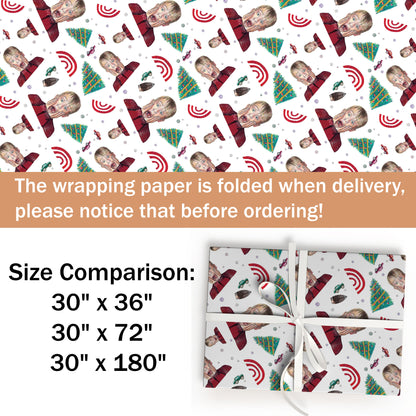 Home Alone Christmas Wrapping Paper, Macaulay Culkin, 90s Christmas Movie Wrap Gift