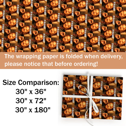 It's A Gift Wrapping Paper, Funny Meme Christmas Movies Character Wrapping, Xmas Gift Wrap Paper for Fan Family Friends