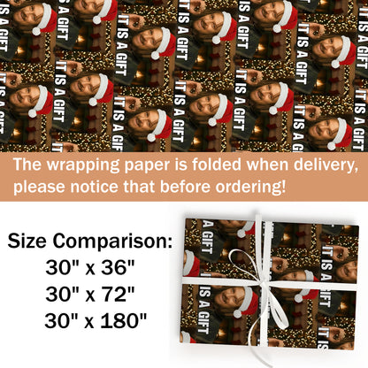 It's A Gift Wrapping Paper Sheet, Funny Meme Christmas Movies Wrapping, Xmas Gift Wrap