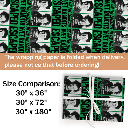 Home Alone Wet Bandits Art Board Wrapping Paper, Christmas Movies Friends Wrap Gifts