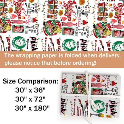 A Christmas Story Wrapping Paper, You'll Shoot Your Eye Out Christmas wrapping