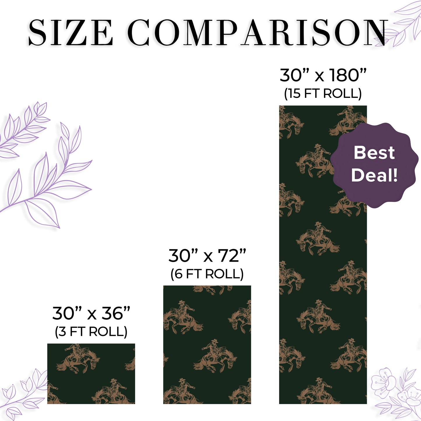 Christmas Santa Western Wrapping Paper