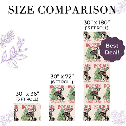 Christmas Santa Cowboy Wrapping Paper