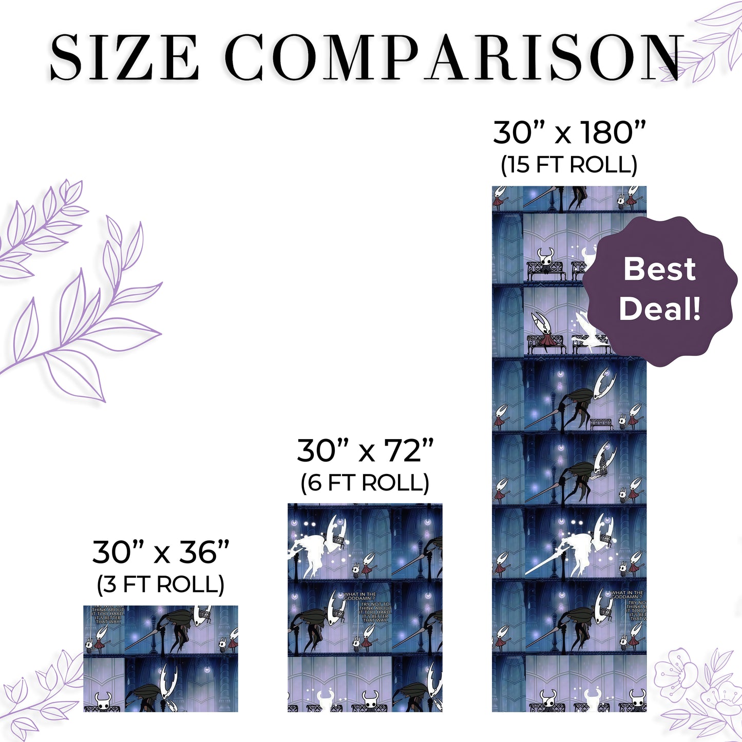 Silksong Hollow Knight Wrapping Paper Dark Fantasy Xmas Wrap