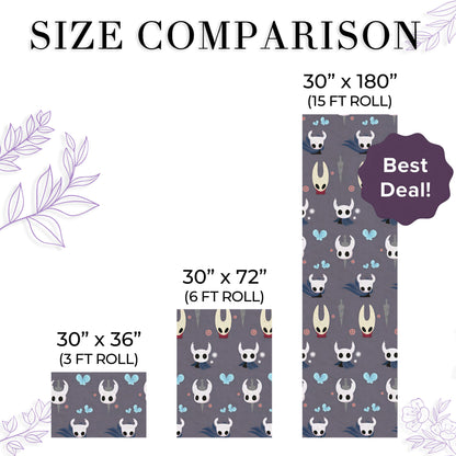 Hollow Knight Christmas Wrap Elegant Gothic Gaming Gift Paper