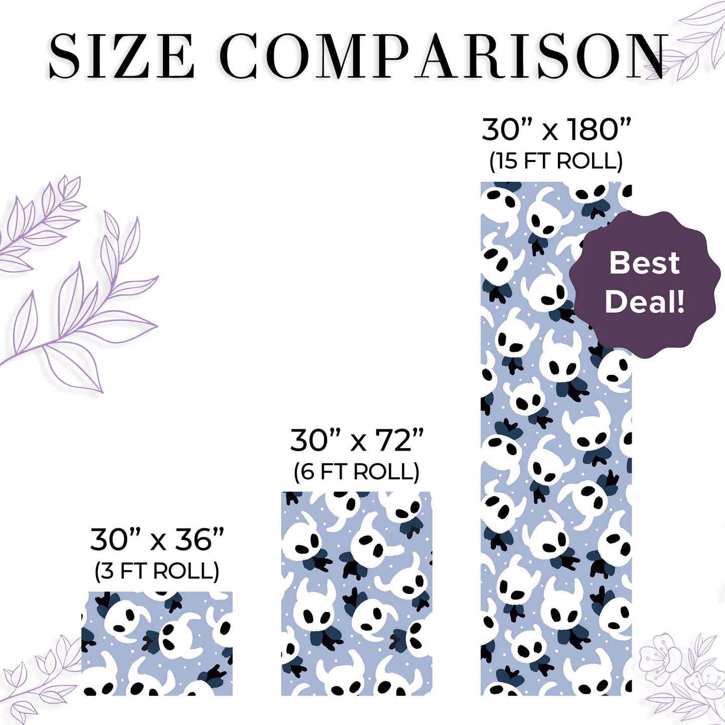 Silksong Wrapping Paper Roll Hollow Knight Gothic Xmas Wrap