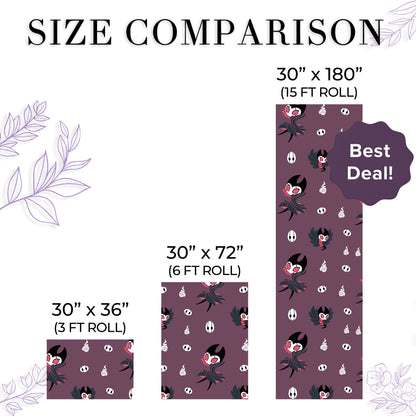 Hollow Knight Gamer Wrapping Paper Silksong Xmas Gift Wrap