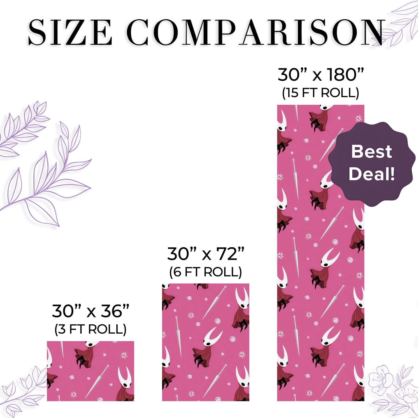 Gothic Holiday Wrapping Paper Hollow Knight Silksong Theme