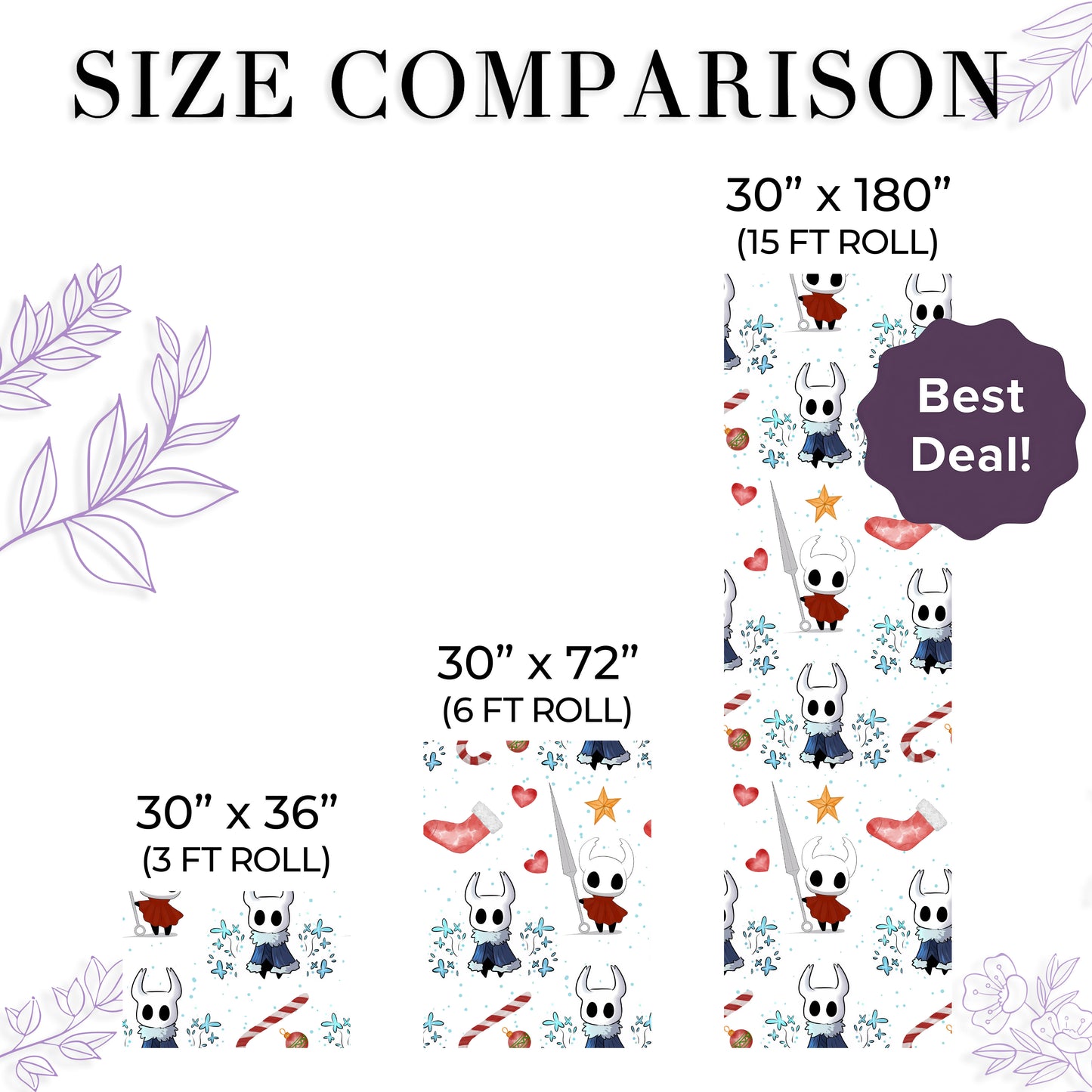 Hollow Knight Gift Wrap Silksong Paper Roll Gothic Holiday