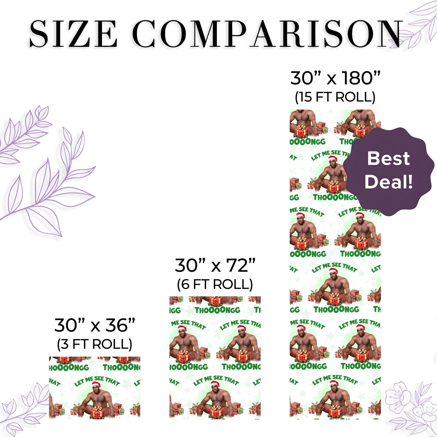 Barry Wood Santa Christmas Wrapping Paper