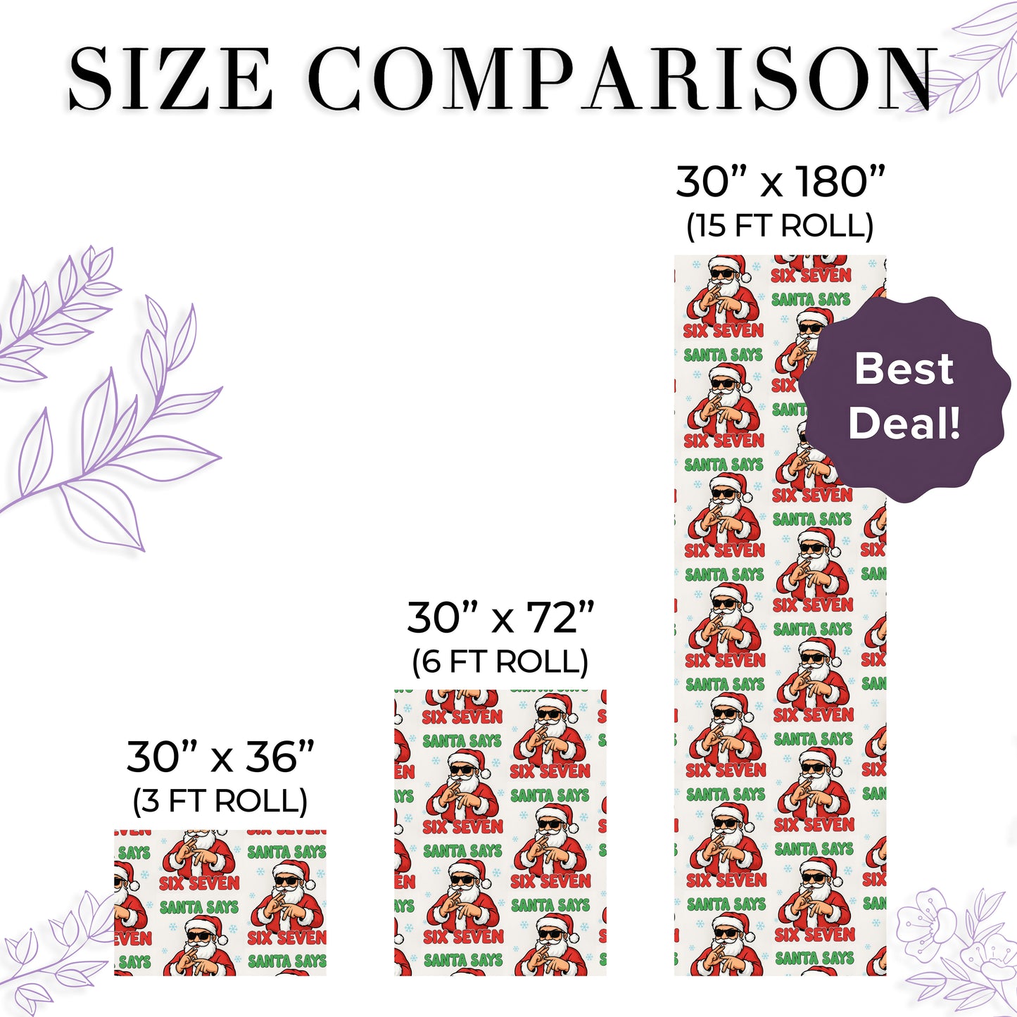 67 Santa Says Wrapping Paper