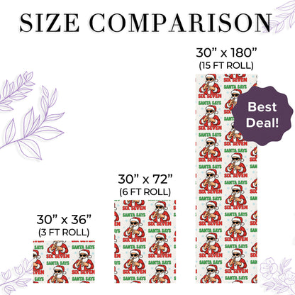 67 Santa Says Wrapping Paper