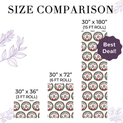 6 7 Santa Says Christmas Wrapping Paper Sheets