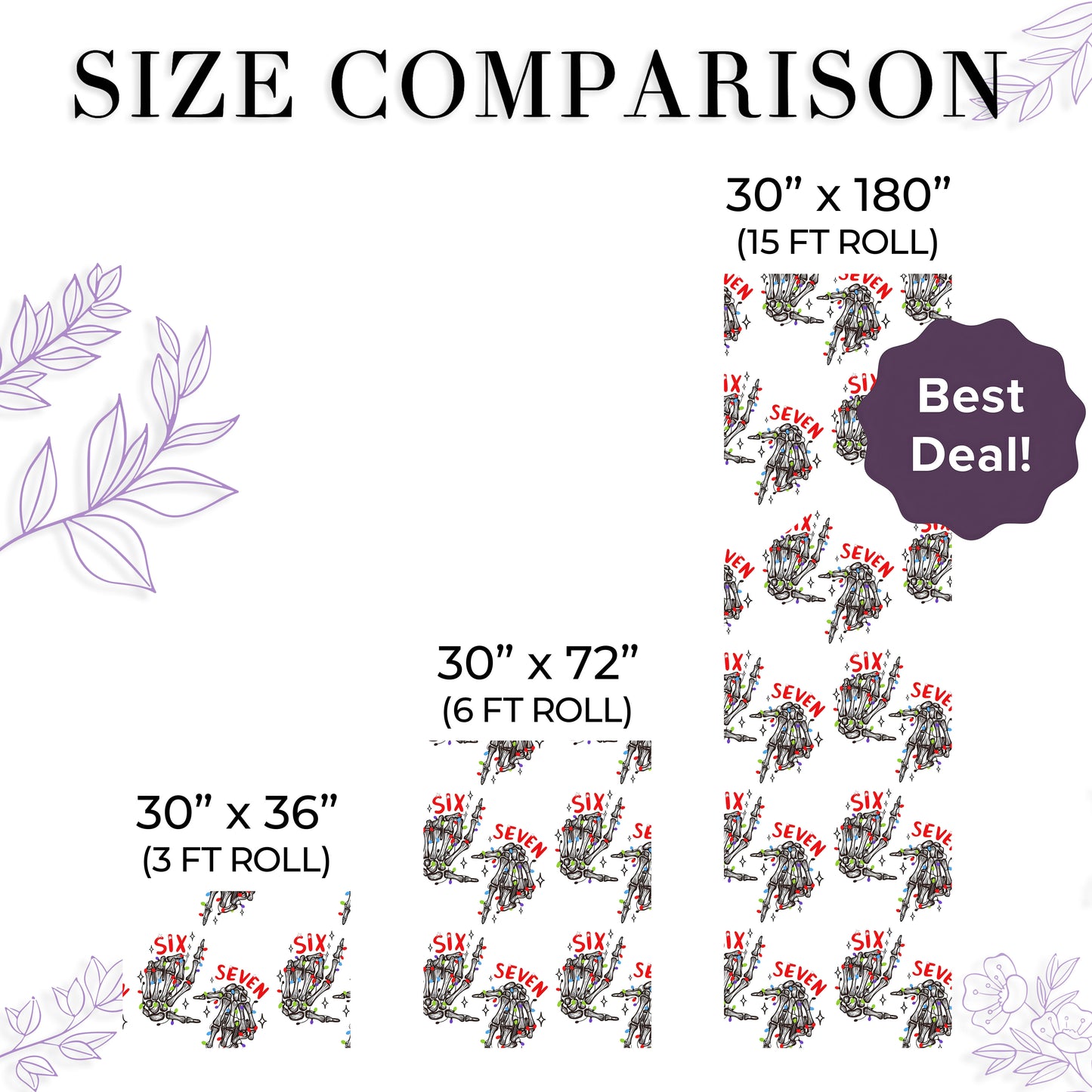 67 Skeleton Gift Wrap Paper