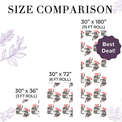 67 Skeleton Gift Wrap Paper