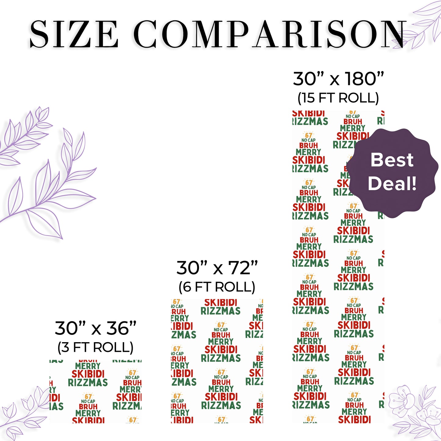 Skibidi Rizzmas 67 Wrapping Paper