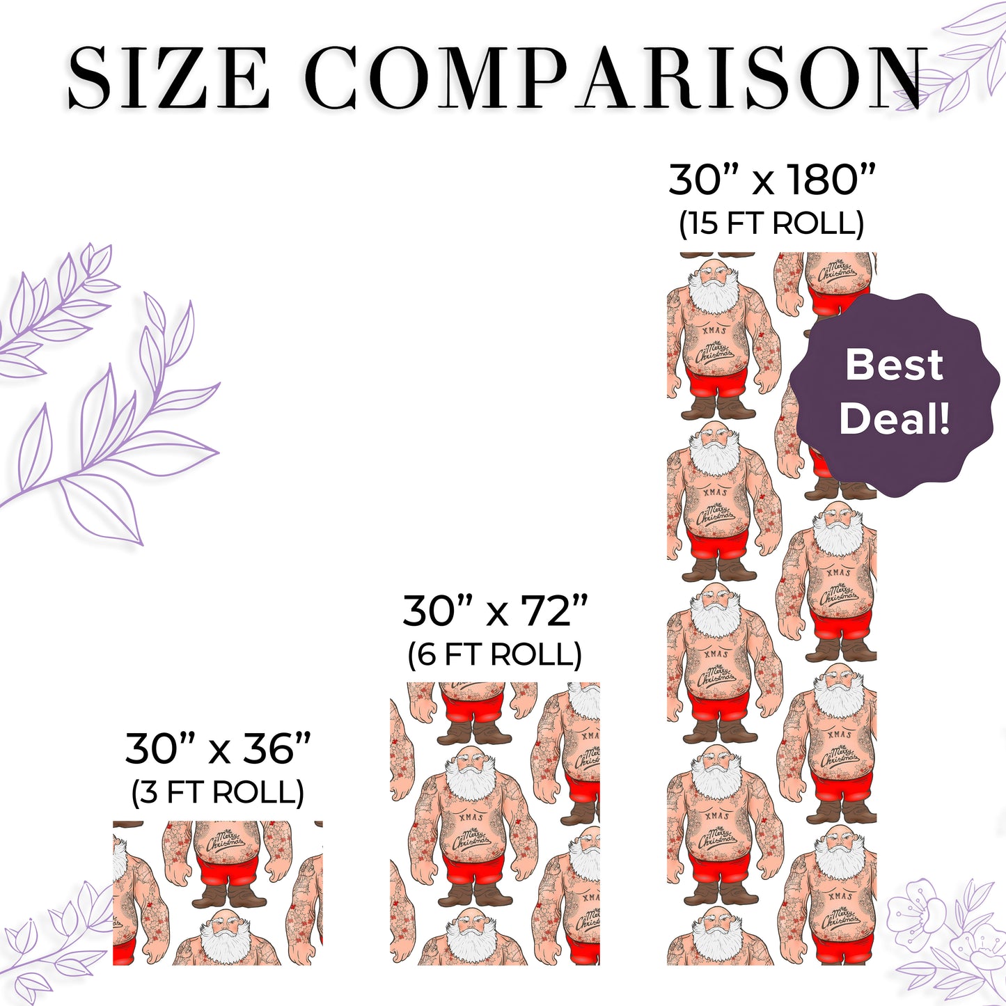 Funny Santa Adult Wrapping Paper