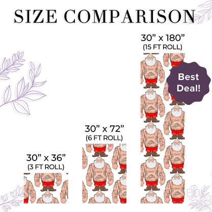 Funny Santa Adult Wrapping Paper