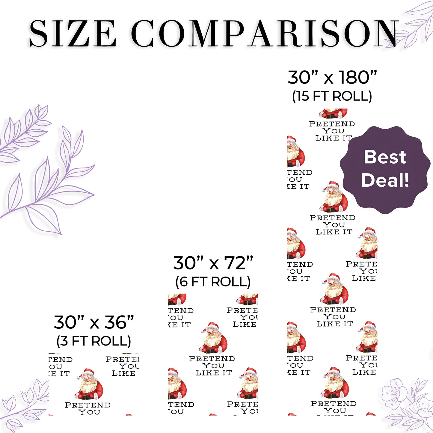 Pretend You Like It Cute Santa Wrapping Paper