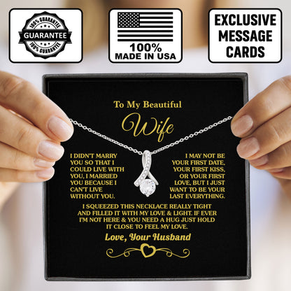 To My Beautiful Wife 925 Sterling Silver Necklace