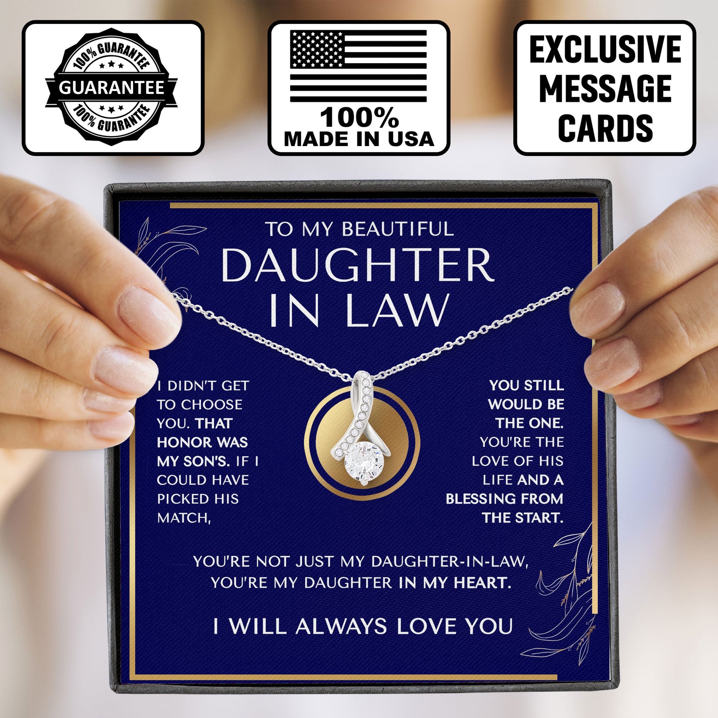 To My Daughter Necklace From Dad Sentimental Birthday Valentine's Day Gift for Her