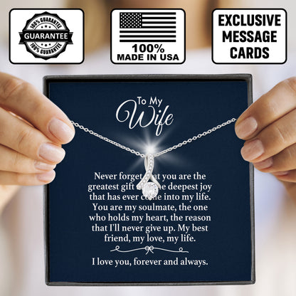 To My Wife Necklace Valentine’s Day Gift for Girlfriend, Fiancée