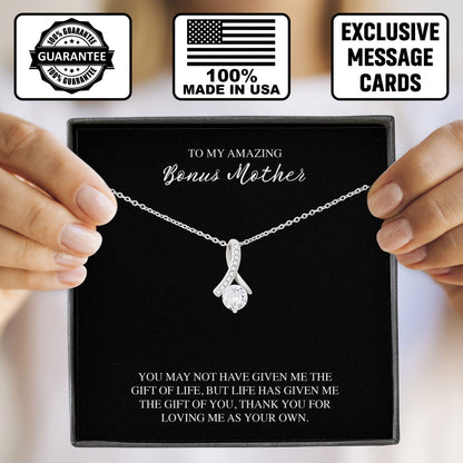 To My Amazing Bonus Mother Jewelry Gift from Son, Daughter