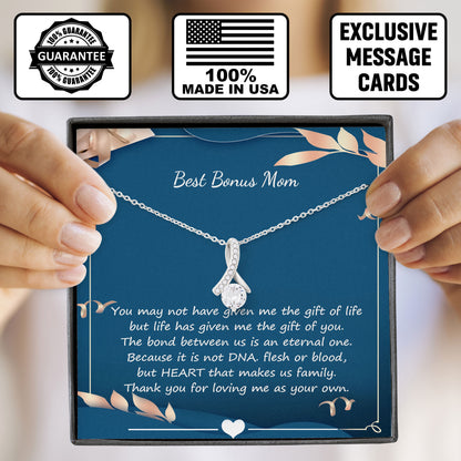 Best Bonus Mom Birthday Necklace Gift