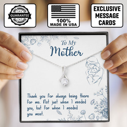 To My Mother Necklace, Sentimental Mother's Day Gift for Mom, Moms Birthday Gifts Idea