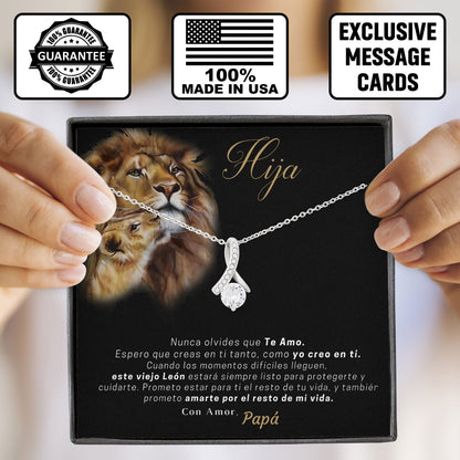 To My Beautiful Daughter Necklace From Dad Jewelry with Message Card & Gift Box