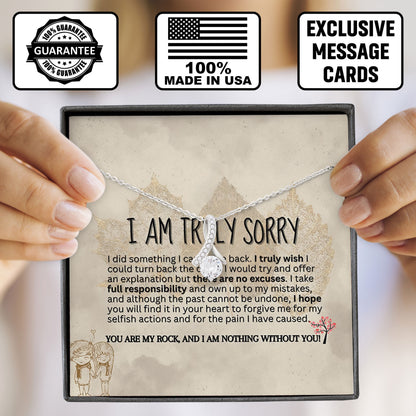 I'm Truly Sorry Necklace For Her, I'm Sorry For Hurting You Neckace, Valentine, Birthday, Anniversary Gift