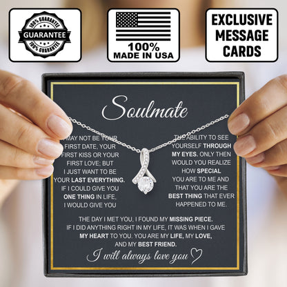 Soulmate Necklace Meaningful Romantic Gift for Girlfriend or Fiancée