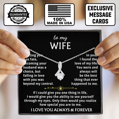 To My Wife Necklace Gifts for Women Birthday, Valentine's Day, Mother's Day