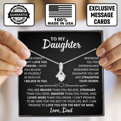 To My Daughter Jewelry Gift with Sentimental Message