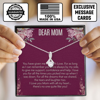 Dear Mom Necklace Valentine Mother Day Gift