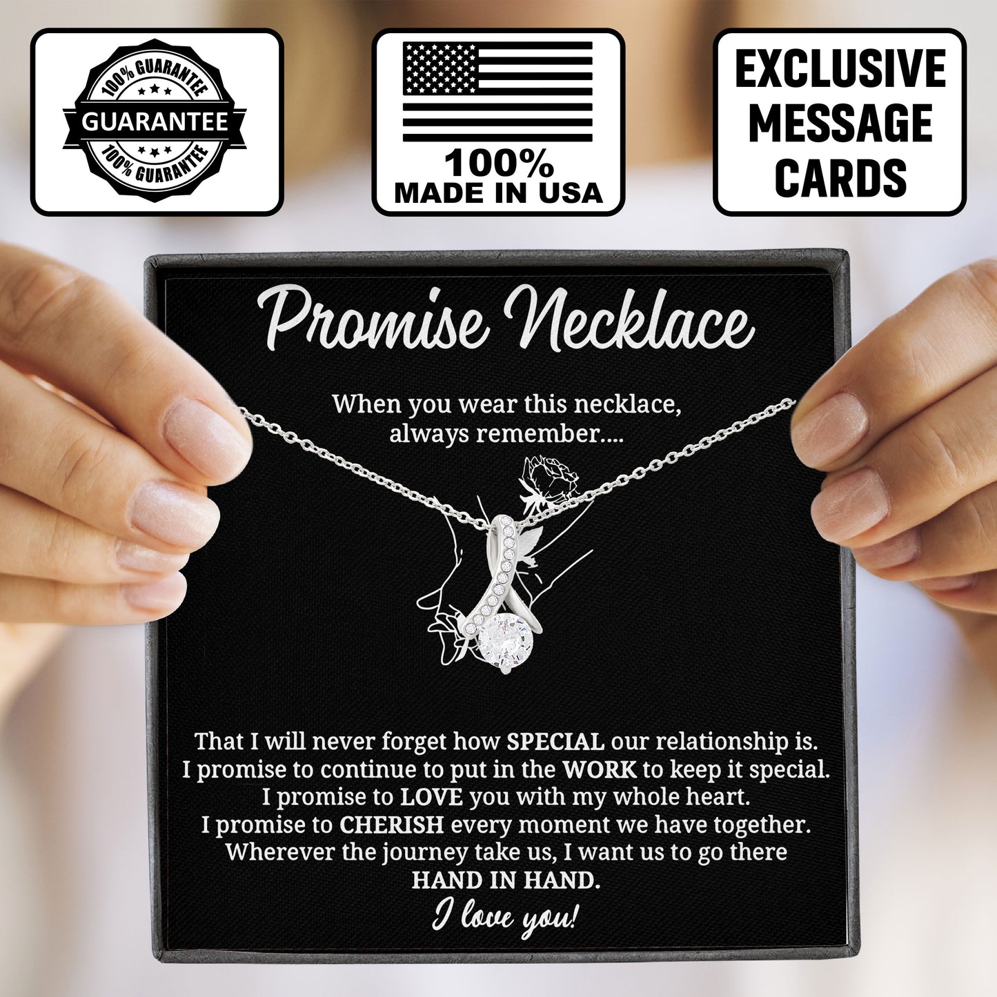 Promise Necklace Romantic Jewelry Gift for Her