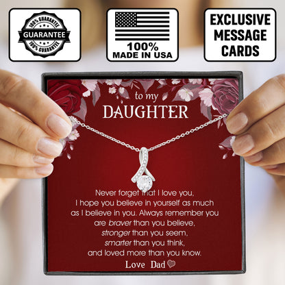 To My Daughter Necklace from Dad Gift