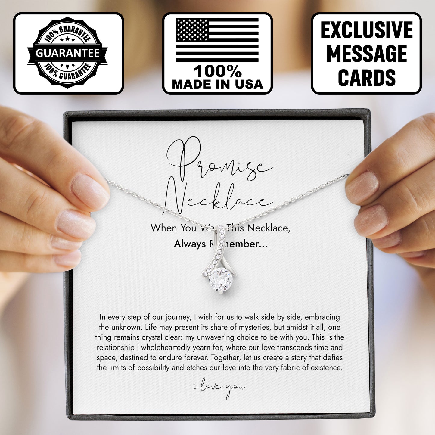 Promise Necklace for Wife Anniversary Birthday Gift