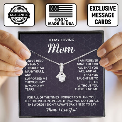 To My Loving Mom Necklace Mother’s Day Keepsake
