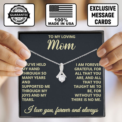 To My Loving Mom Necklace, Mother Gift, Valentine's Day Birthday Gifts Ideas