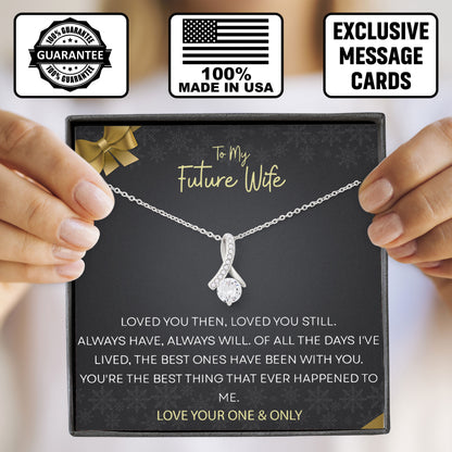 To My Beautiful Wife Necklace Sentimental Birthday Valentine's Day Gift for Her