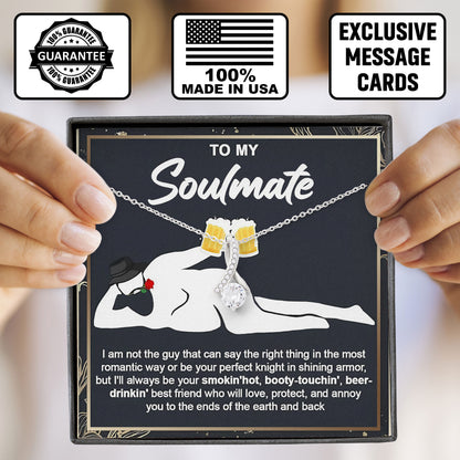 To My Soulmate Necklace Sentimental Gift Box for Anniversary or Birthday