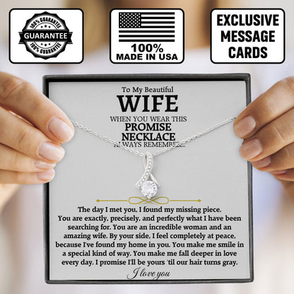 To My Beautiful Wife with Message Card and Gift Box for Wife Soulmate Girlfriend