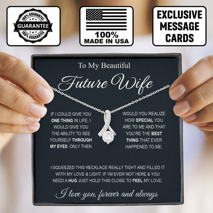 To My Beautiful Future Wife Birthday Jewelry Gifts For My Wife with Message Card Box