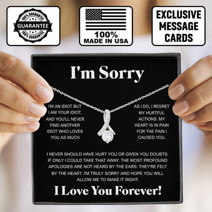 I'm Sorry Neckace, Forgive Me Gifts, Valentine, Birthday, Anniversary Gift, Apologize Gifts