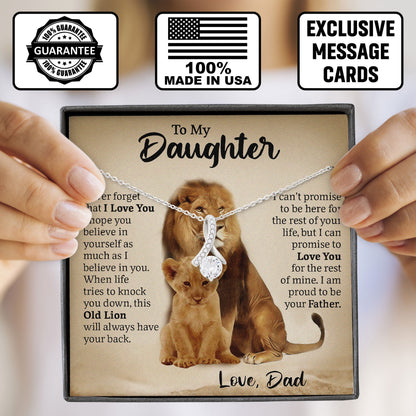 To My Daughter Necklace Keepsake Gift From Dad