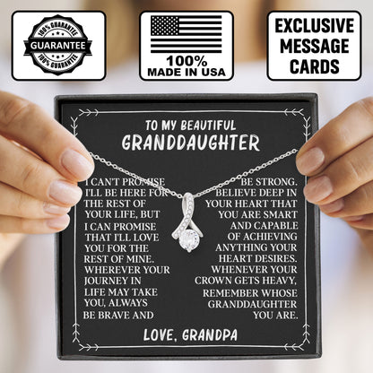 To My Granddaughter Necklace Meaningful Jewelry Gift